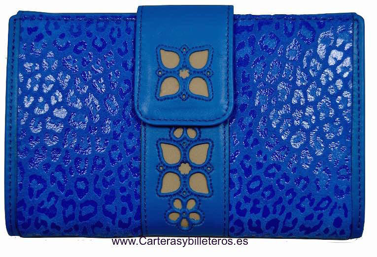 LEATHER WALLET WOMAN PURSE AND CARD FOLDER 