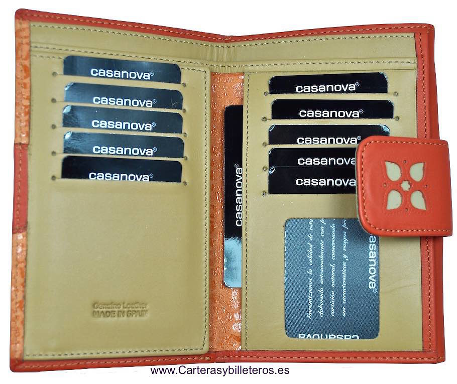 LEATHER WALLET WOMAN PURSE AND CARD FOLDER 