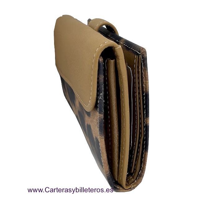 LEOPARD ANIMAL PRINT LEOPARD WOMEN'S UBRIQUE LEATHER WALLET 