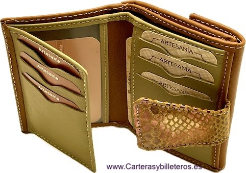 LITTLE WOMEN'S WALLET OF LUXURY SKIN VERY COMPLETE AND GREAT QUALITY 