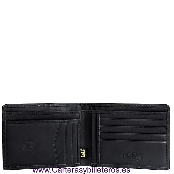 LOIS CARD HOLDER IN JEANS CALFSKIN WITH THE BRAND ENGRAVED IN FIRE 