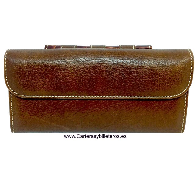 LONG WOMEN'S WALLET OF COCO AND COW LEATHER MADE IN UBRIQUE GRANDE 