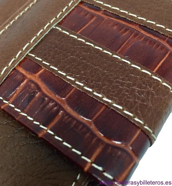 LONG WOMEN'S WALLET OF COCO AND COW LEATHER MADE IN UBRIQUE 