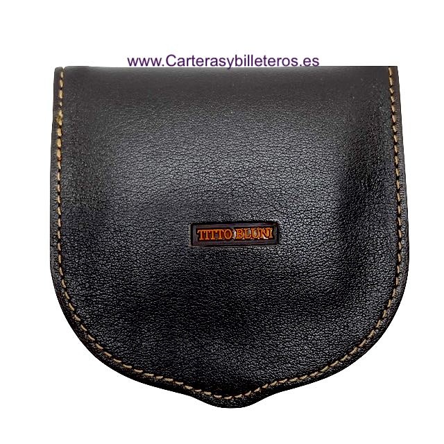 LUXURY LEATHER HEELED WALLET WITH TITTO BLUNI POCKET 