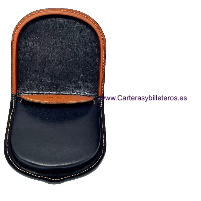 LUXURY LEATHER HEELED WALLET WITH TITTO BLUNI POCKET 