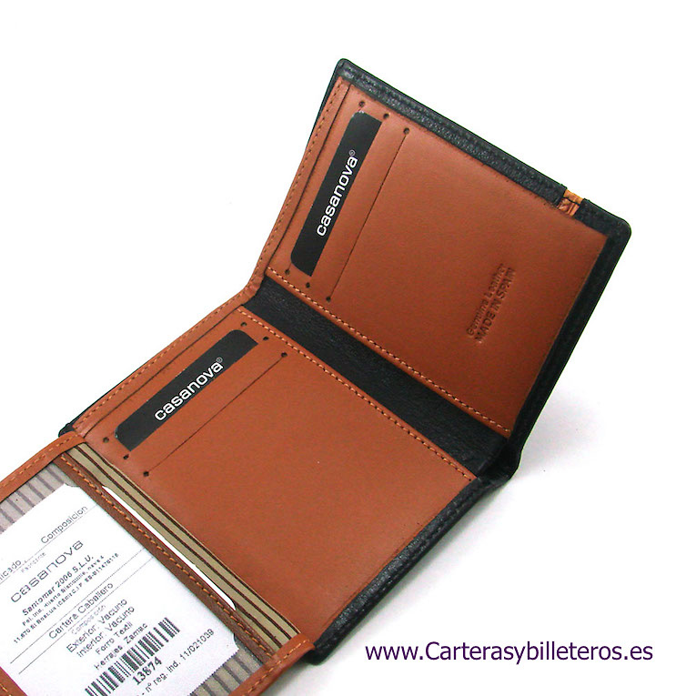 LUXURY LEATHER MEN'S WALLET MADE IN SPAIN 