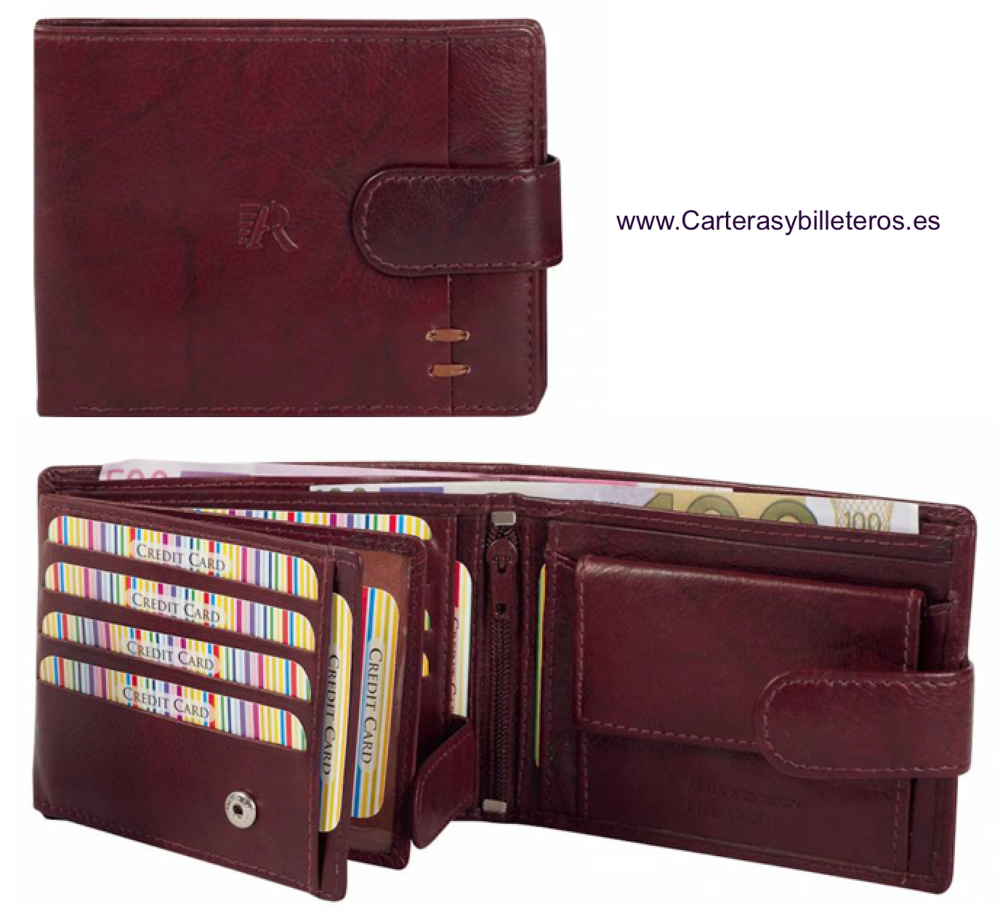 LUXURY LEATHER MEN'S WALLET WITH WIDE CARDBOARD 