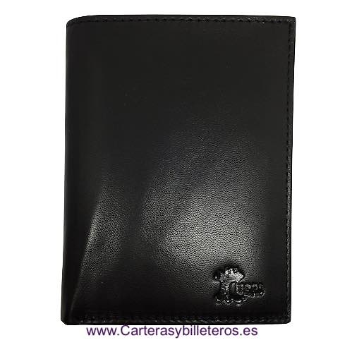 LUXURY TAFILETE LEATHER CARD WALLET MADE IN SPAIN 14 CARDS 