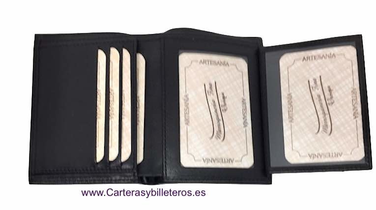 LUXURY TAFILETE LEATHER CARD WALLET MADE IN SPAIN 14 CARDS 