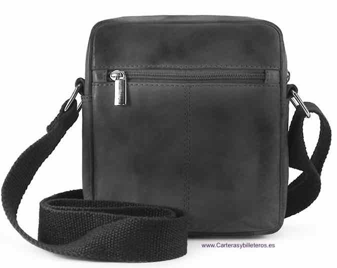 MAN BAG IN OILED LEATHER BRAND WILDZONE MODEL BLACK HAWK 