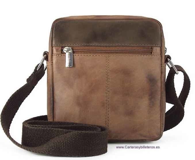 MAN BAG IN OILED LEATHER BRAND WILDZONE MODEL BLACK HAWK 