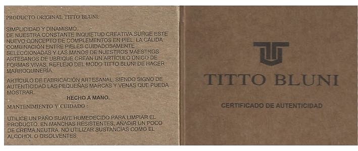 MAN CARDFOLDER BRAND BLUNI TITTO MAKE LEATHER MADE IN SPAIN 