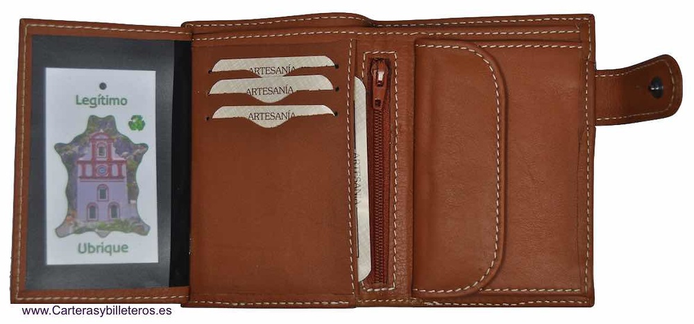 MAN LEATHER WALLET NAPA LUX WITH CLOSURE - 5 COLORS - 