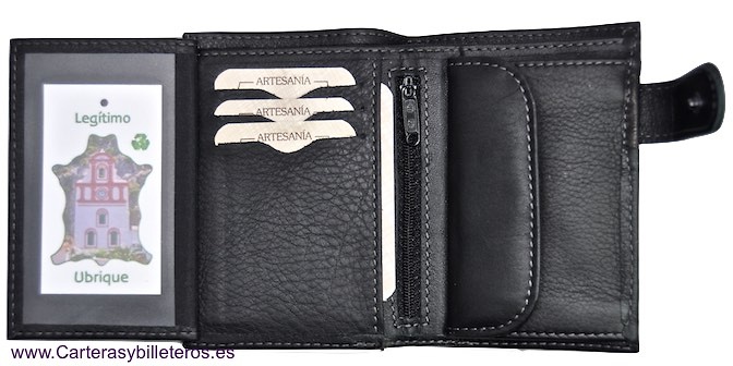 MAN LEATHER WALLET NAPA LUX WITH CLOSURE - 5 COLORS - 