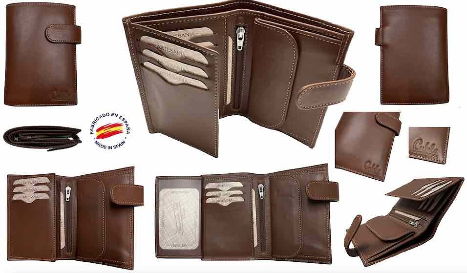 MAN LEATHER WALLET NAPA LUX WITH CLOSURE - 5 COLORS - 