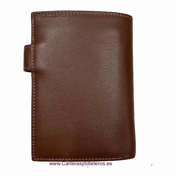 MAN LEATHER WALLET NAPA LUX WITH CLOSURE - 5 COLORS - 