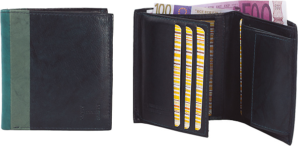 MAN LEATHER WALLET WITH PURSE 