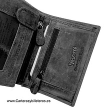 MAN LONG NATURE WALLET IN SKIN OF QUALITY WITH PURSE 14 CARDS 