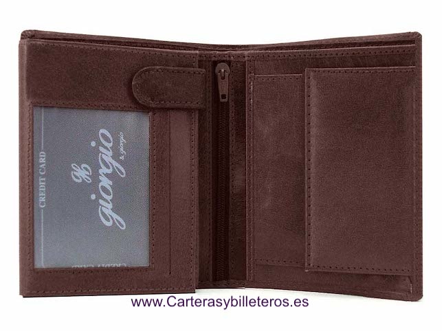 MAN LONG WALLET IN SKIN OF QUALITY WITH PURSE 