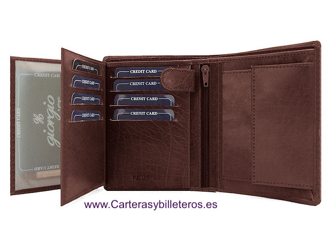 MAN LONG WALLET IN SKIN OF QUALITY WITH PURSE 