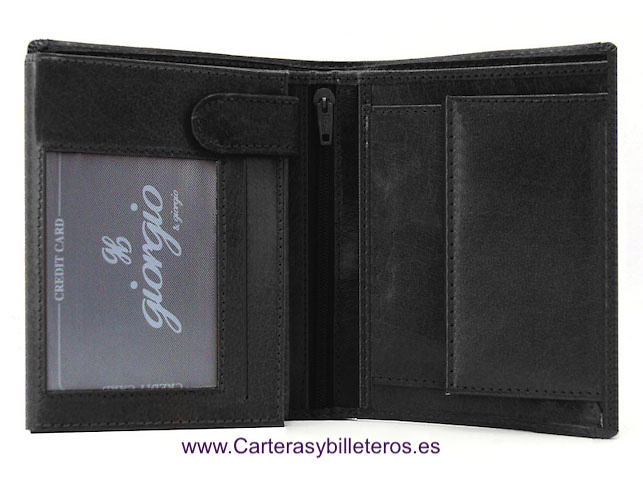 MAN LONG WALLET IN SKIN OF QUALITY WITH PURSE 