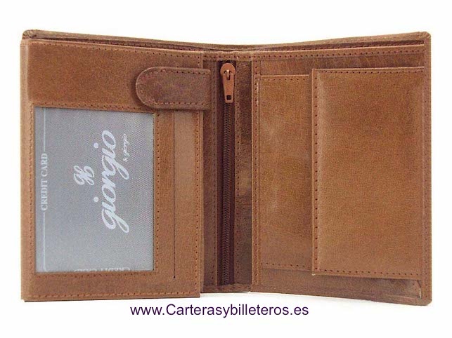 MAN LONG WALLET IN SKIN OF QUALITY WITH PURSE 