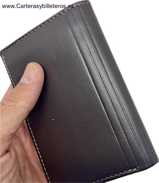 MAN WALLET BRAND BLUNI TITTO ELEGANT MAKE IN LUXURY LEATHER 16 CREDIT CARDS 