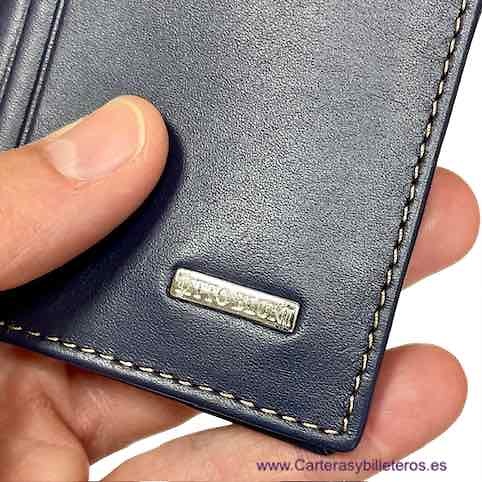 MAN WALLET BRAND BLUNI TITTO ELEGANT MAKE IN LUXURY LEATHER 16 CREDIT CARDS 