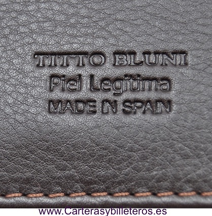 MAN WALLET BRAND BLUNI TITTO MAKE IN COCO LEATHER WITH EXTERIOR CLOSED 