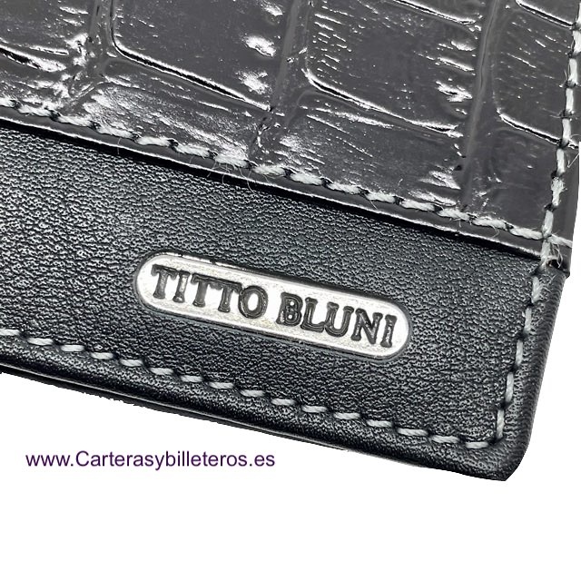 MAN WALLET BRAND BLUNI TITTO MAKE IN COCO LEATHER WITH EXTERIOR CLOSED 