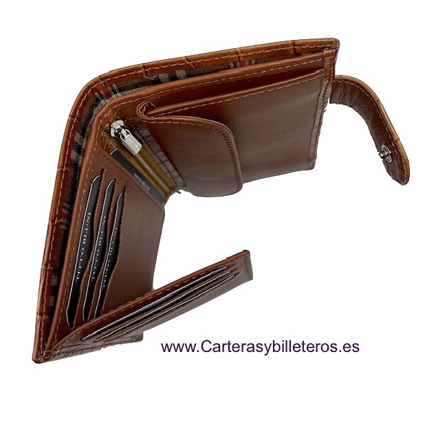 MAN WALLET BRAND BLUNI TITTO MAKE IN COCO LEATHER WITH EXTERIOR CLOSED 