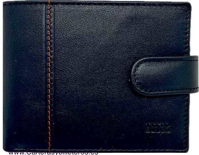 MAN WALLET BRAND BLUNI TITTO MAKE IN GOOD LEATHER LYON 