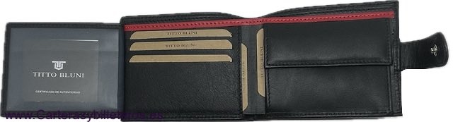 MAN WALLET BRAND BLUNI TITTO MAKE IN GOOD LEATHER LYON 