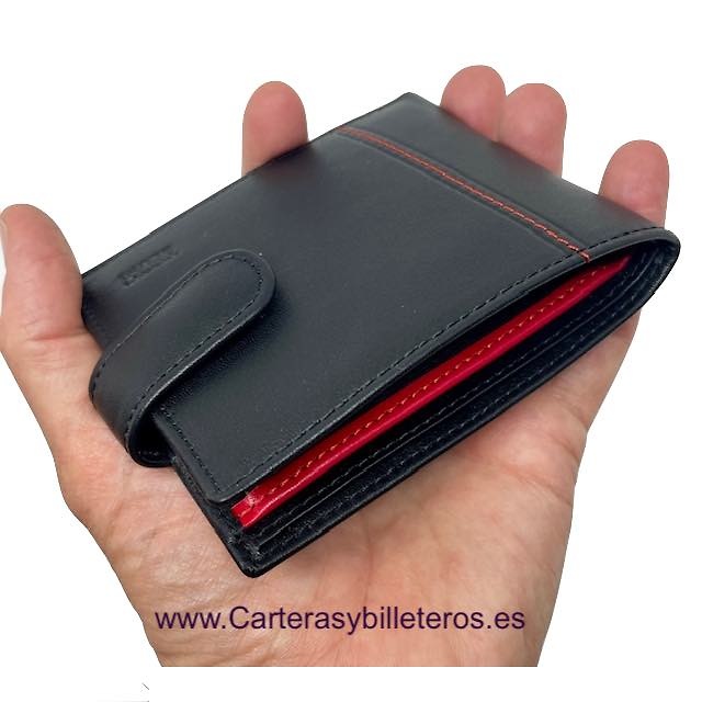 MAN WALLET BRAND BLUNI TITTO MAKE IN GOOD LEATHER LYON 