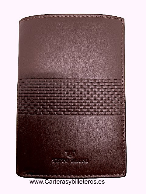 MAN WALLET BRAND BLUNI TITTO MAKE IN LUXURY LEATHER 16 CREDIT CARDS 