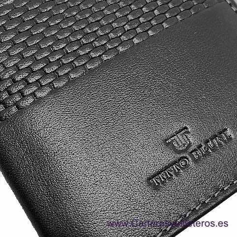 MAN WALLET BRAND BLUNI TITTO MAKE IN LUXURY LEATHER 16 CREDIT CARDS 