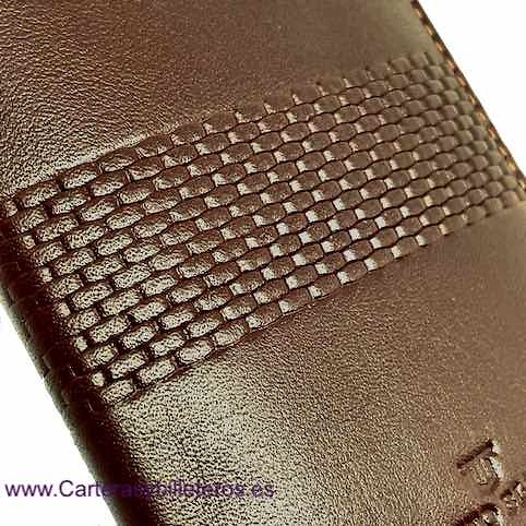 MAN WALLET BRAND BLUNI TITTO MAKE IN LUXURY LEATHER 16 CREDIT CARDS 