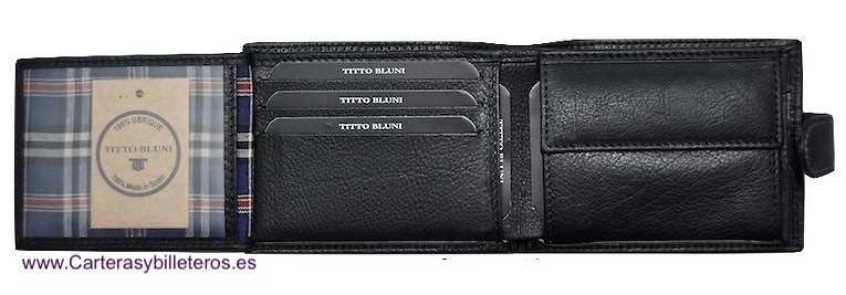 MAN WALLET BRAND BLUNI TITTO MAKE IN LUXURY LEATHER EXCLUSIVE 