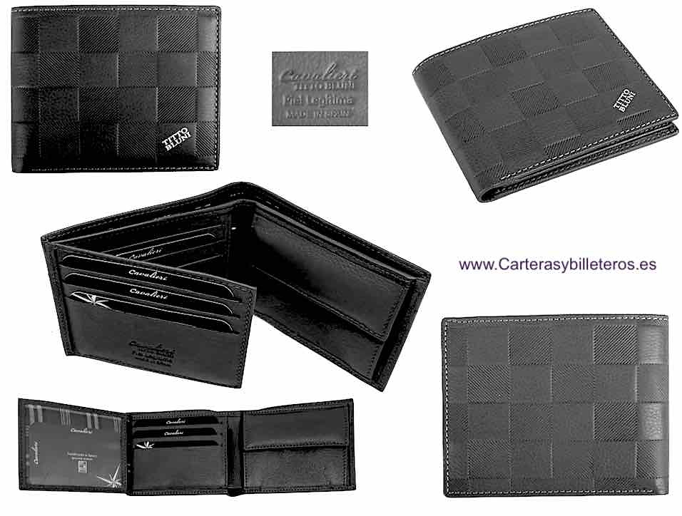 MAN WALLET BRAND BLUNI TITTO MAKE IN LUXURY LEATHER MADE IN SPAIN 