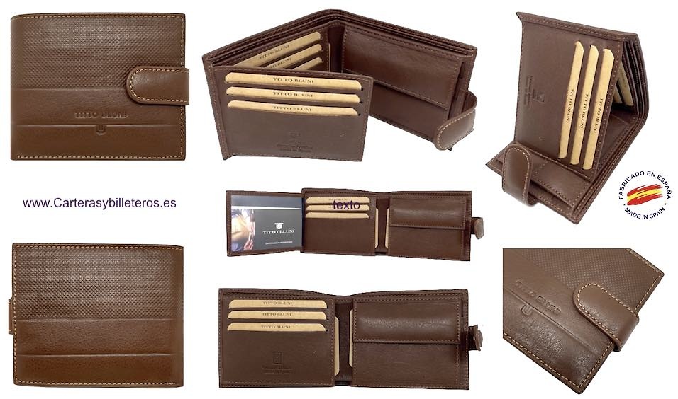 MAN WALLET BRAND BLUNI TITTO MAKE IN LUXURY LEATHER OLIMPO 