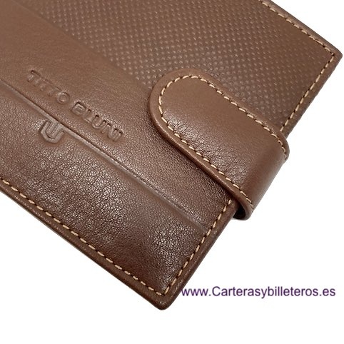 MAN WALLET BRAND BLUNI TITTO MAKE IN LUXURY LEATHER OLIMPO 