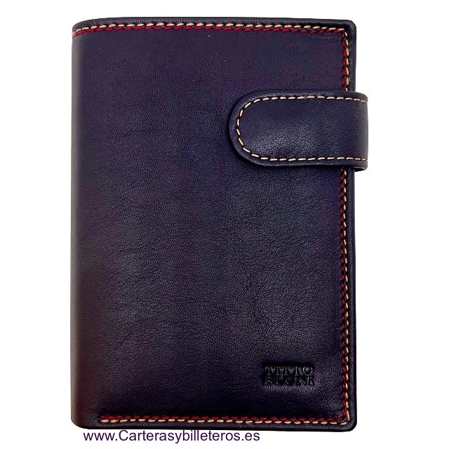 MAN WALLET BRAND BLUNI TITTO MAKE IN LUXURY LEATHER WITH EXTERIOR CLOSED SPECIAL EDITION 