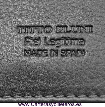 MAN WALLET BRAND BLUNI TITTO MAKE IN LUXURY LEATHER WITH EXTERIOR CLOSED 