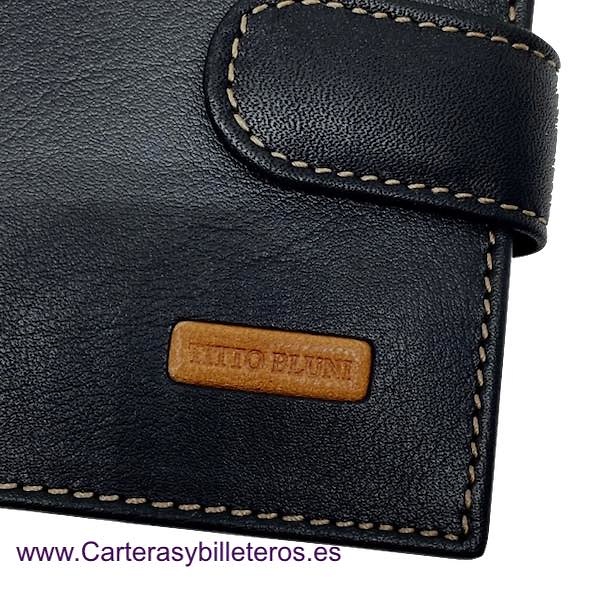 MAN WALLET BRAND BLUNI TITTO MAKE IN LUXURY LEATHER 