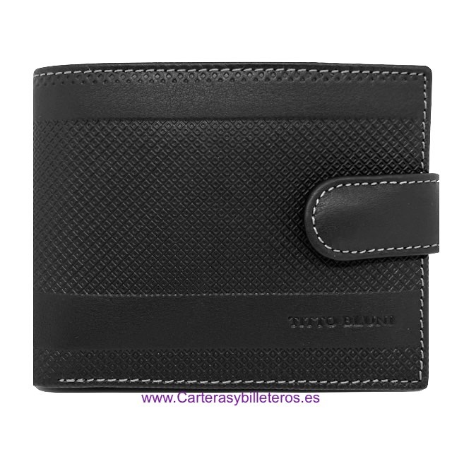 MAN WALLET BRAND BLUNI TITTO MAKE IN LUXURY LEATHER 