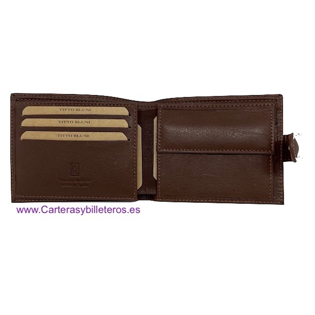 MAN WALLET BRAND BLUNI TITTO MAKE IN LUXURY LEATHER 