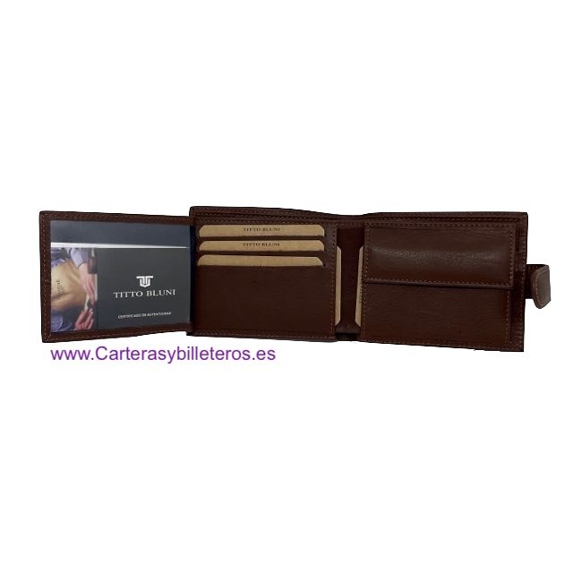 MAN WALLET BRAND BLUNI TITTO MAKE IN LUXURY LEATHER 