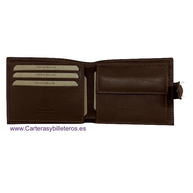 MAN WALLET BRAND BLUNI TITTO MAKE IN LUXURY LEATHER 