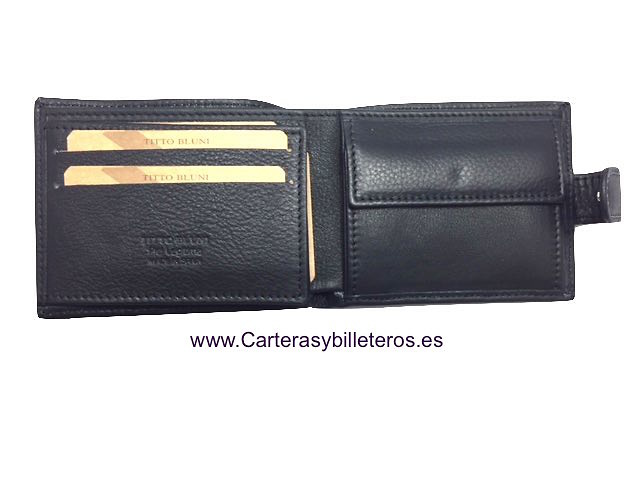 MAN WALLET BRAND BLUNI TITTO MAKE IN LUXURY LEATHER 