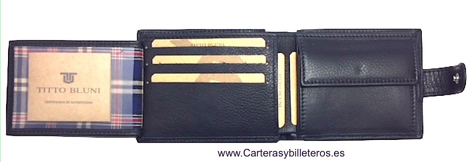 MAN WALLET BRAND BLUNI TITTO MAKE IN LUXURY LEATHER 